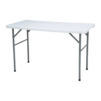 122*61*74CM 白いプラスチック折りたたみテーブル 調整できる高さ 屋外ピクニック用 4FT